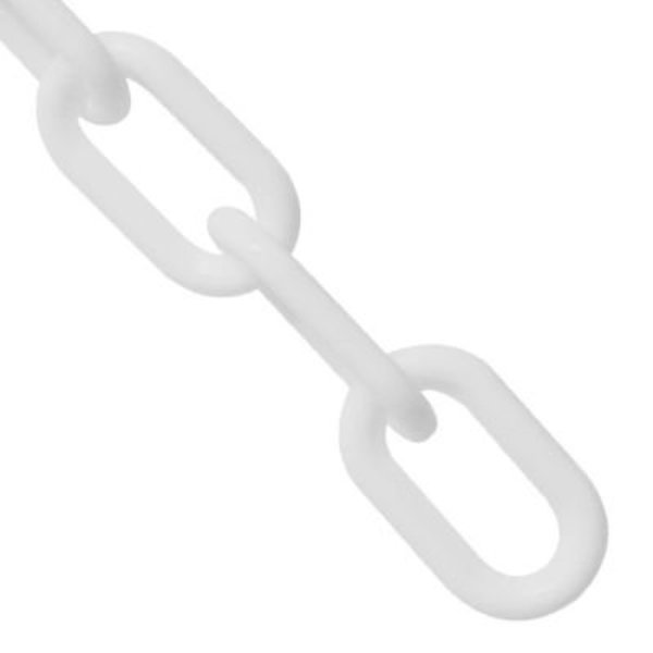 Gec Mr. Chain Heavy Duty Plastic Chain Barrier, 2inx100'L, White 51001-100